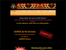 Tablet Screenshot of infinidanse.com